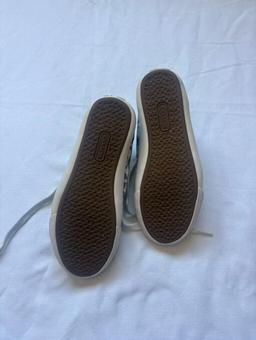 Coach black and white classic low top sneakers- womens size 6